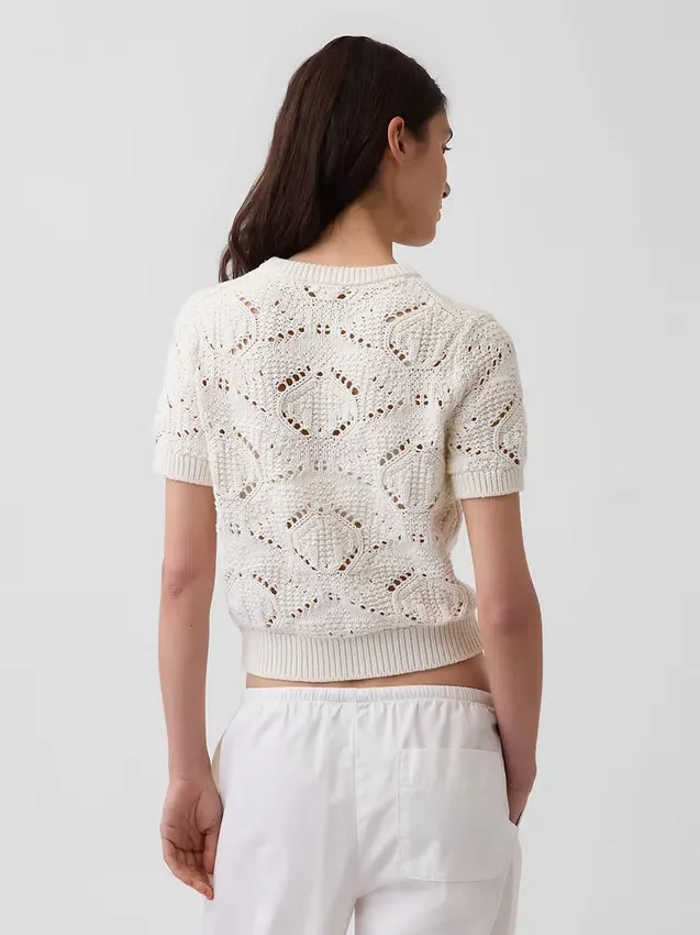 Jerséu de crochet 100 % algodón