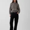 Jerséu de cuello alto oversize 100 % algodón