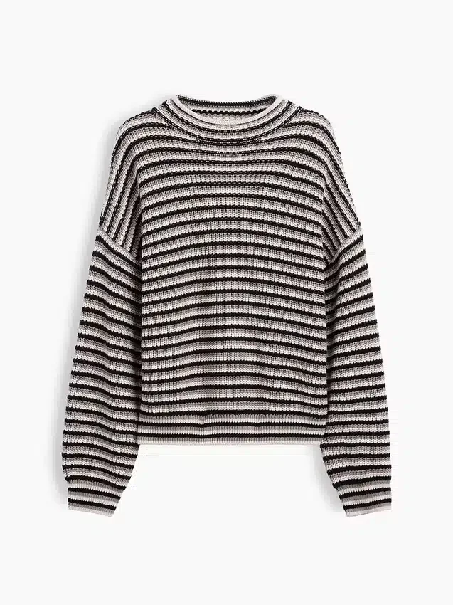 Jerséu de cuello alto oversize 100 % algodón