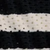 Jerséu de ganchillo 100 % algodón con cuello de barco