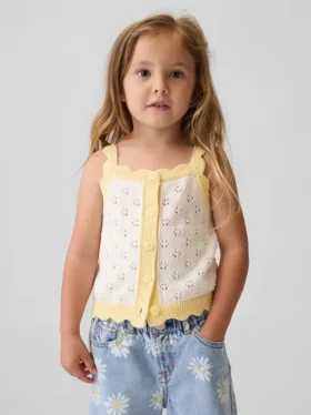 Jerséu de punto calado con bloques de color para bebés y niños