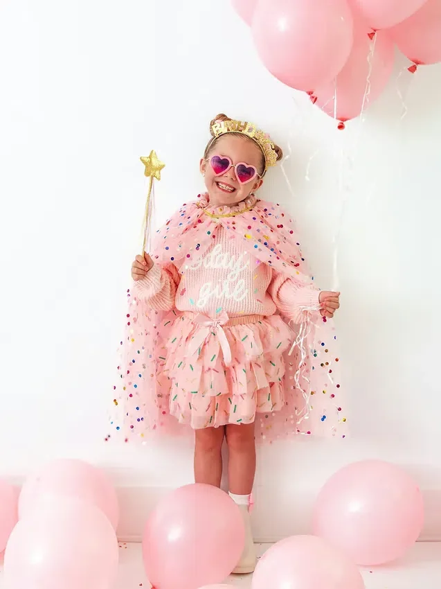 Jerséu de punto con chispas «Sweet Wink Birthday Girl» para niña