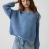 Jerséu infantil de ganchillo oversize con estampado