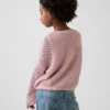 Jerséu infantil de ganchillo oversize con estampado