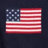 Jerséu infantil de ganchillo oversize con motivos americanos