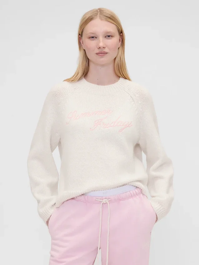 Jerséu oversize com logo de GAP × Summer Fridays