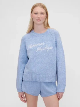Jerséu oversize com logo de GAP × Summer Fridays