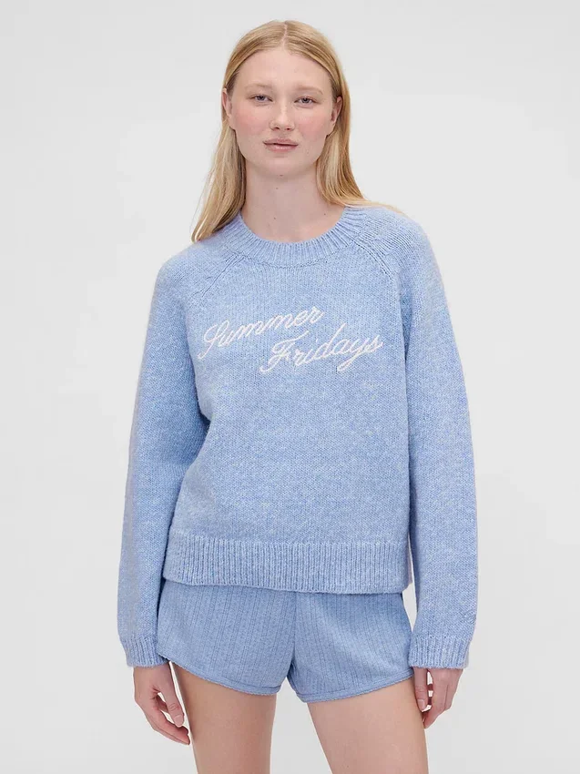 Jerséu oversize com logo de GAP × Summer Fridays