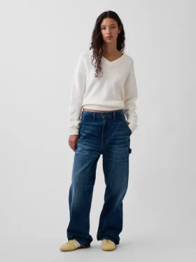 Jerséu oversize con cuello en V CashSoft
