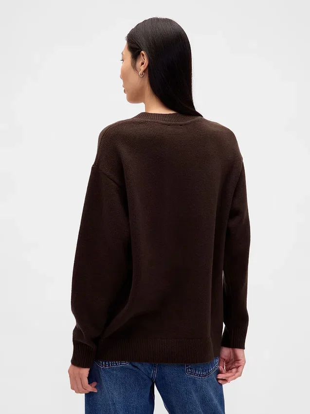 Jerséu oversize con cuello en V CashSoft