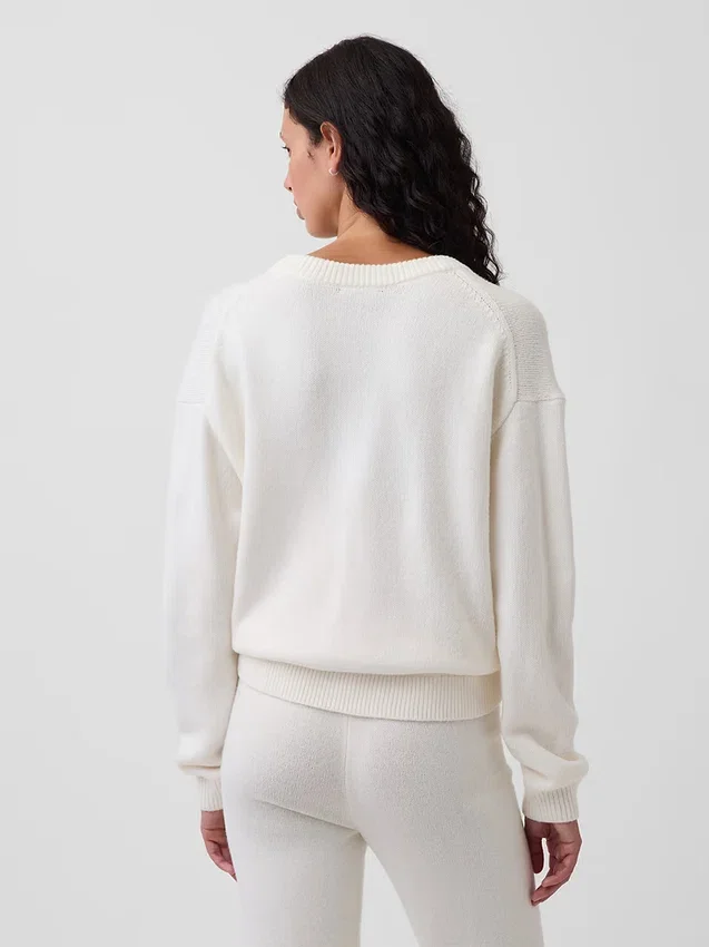 Jerséu oversize con cuello en V CashSoft