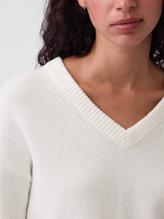 Jerséu oversize con cuello en V CashSoft
