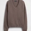 Jerséu oversize con cuello en V CashSoft