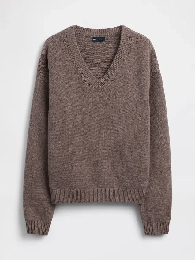 Jerséu oversize con cuello en V CashSoft