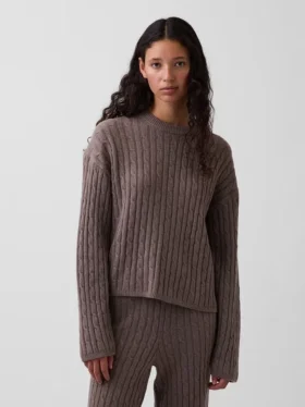 Jerséu oversize de punto trenzado CashSoft