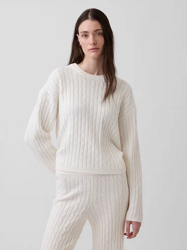 Jerséu oversize de punto trenzado CashSoft