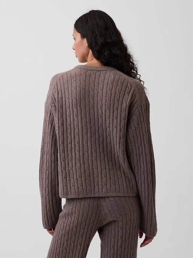 Jerséu oversize de punto trenzado CashSoft