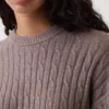 Jerséu oversize de punto trenzado CashSoft