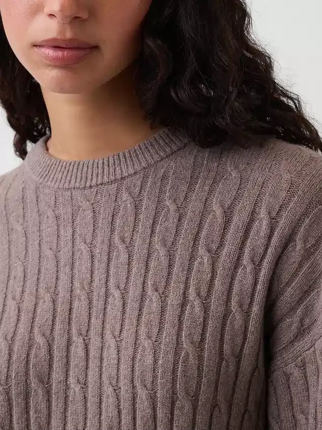 Jerséu oversize de punto trenzado CashSoft