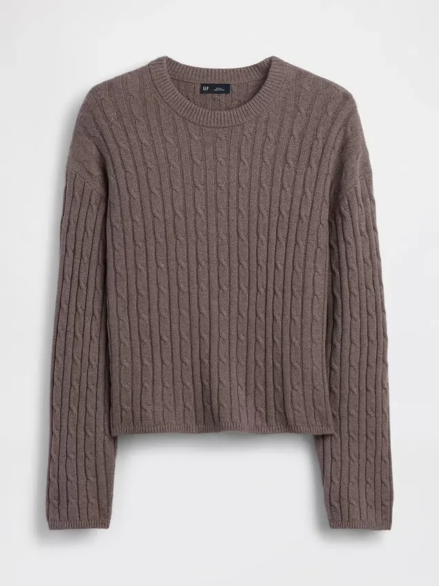 Jerséu oversize de punto trenzado CashSoft