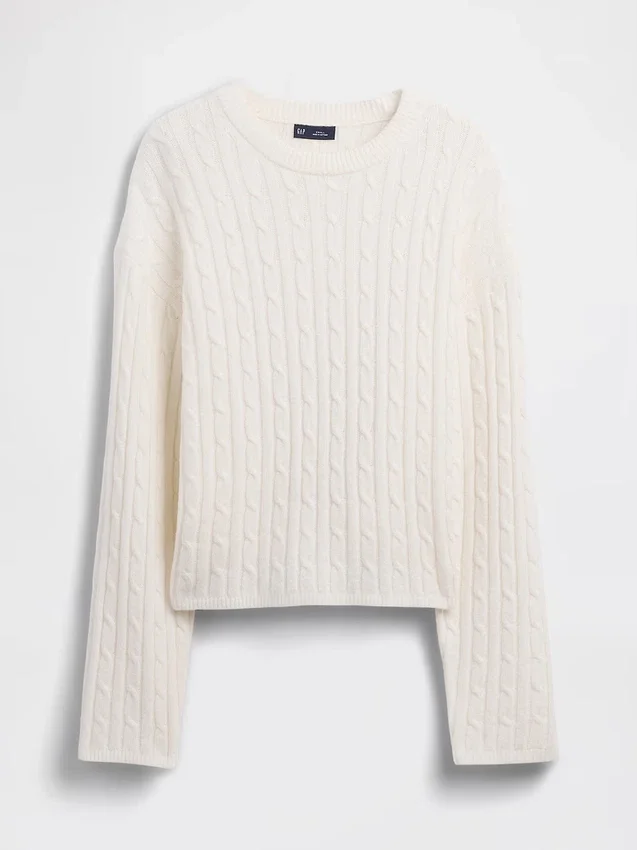Jerséu oversize de punto trenzado CashSoft