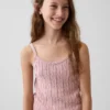 Jerséu sin tirantes de punto trenzado para niños