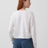 Jerséu tipo cárdigan corto y holgado 100 % algodón