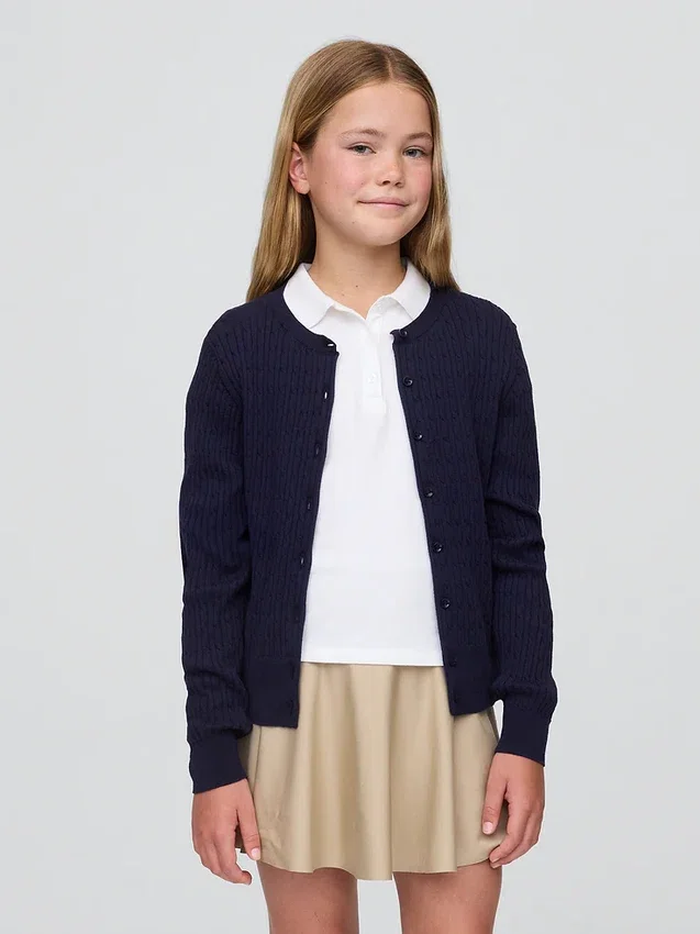 Jerséu tipo cárdigan de uniforme para niños