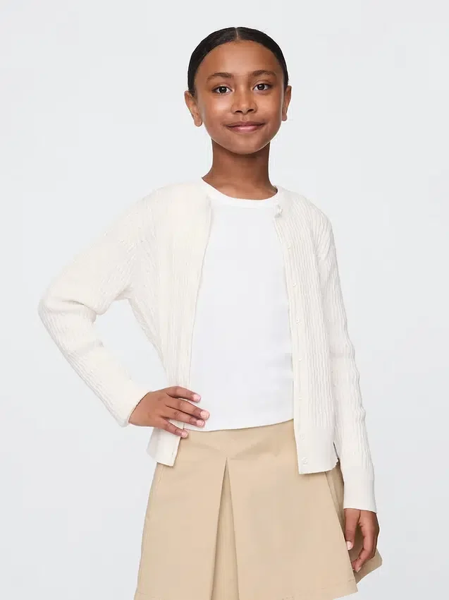 Jerséu tipo cárdigan de uniforme para niños