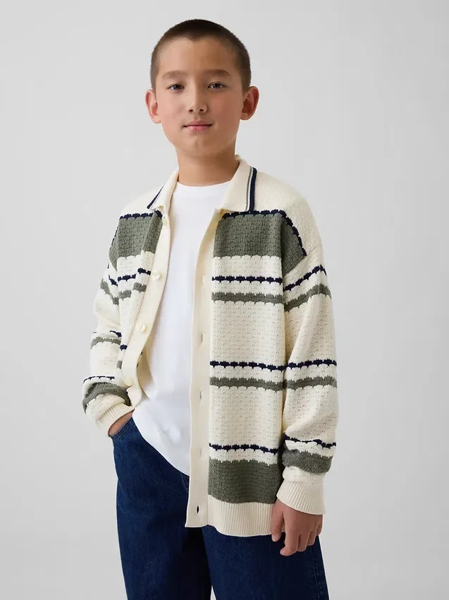 Jerséu tipo polo holgado para niños