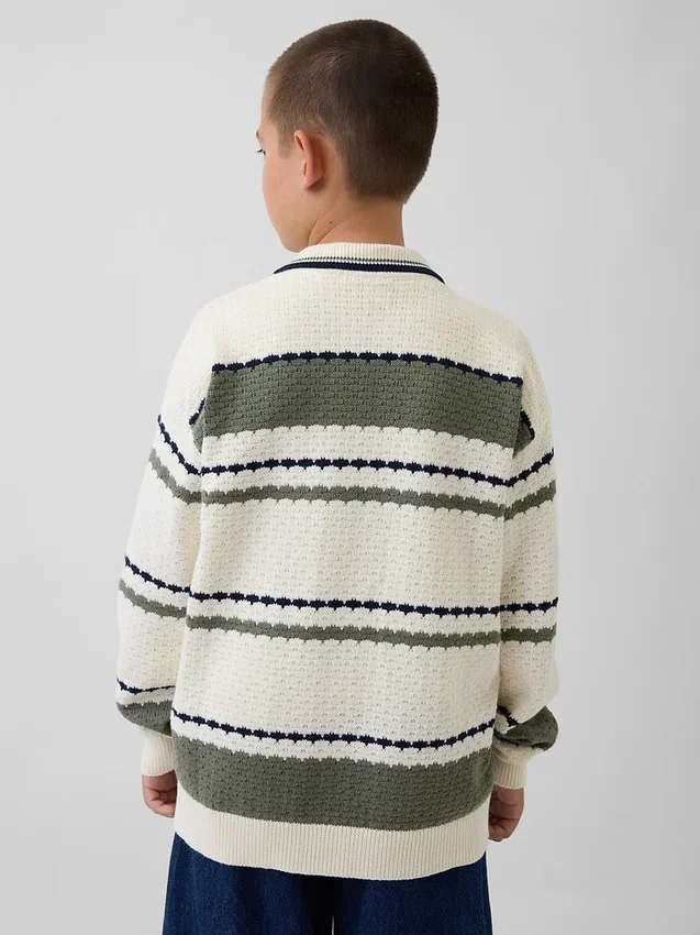 Jerséu tipo polo holgado para niños