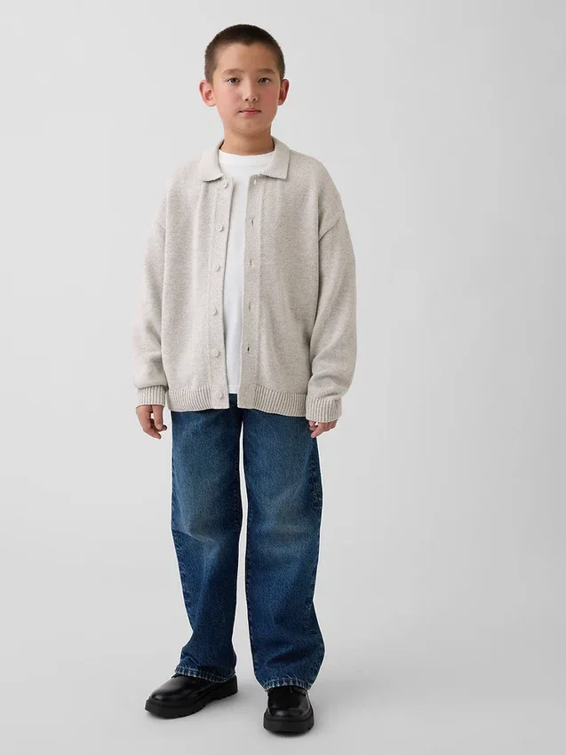 Jerséu tipo polo holgado para niños