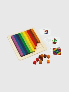 Juego de habilidades matemáticas con 100 cubos para contar