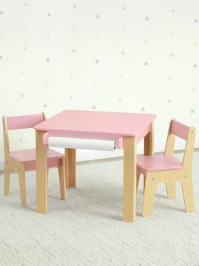 Juego de mesa y 2 sillas para niños pequeños