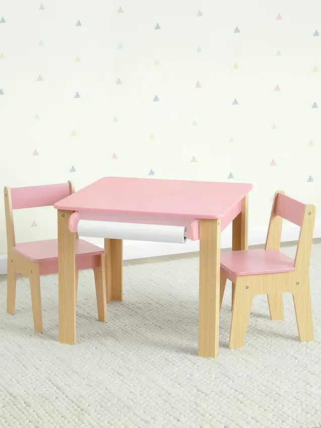 Juego de mesa y 2 sillas para niños pequeños