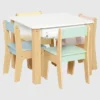 Juego de mesa y 4 sillas para niños pequeños