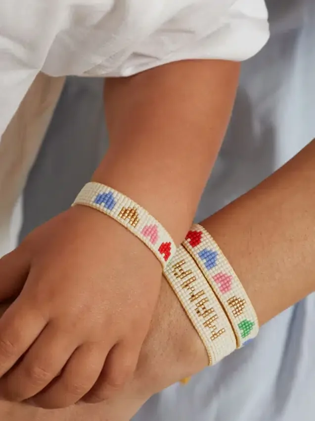 Juego de pulseras «Mini and Me Rainbow Hearts» de Hart