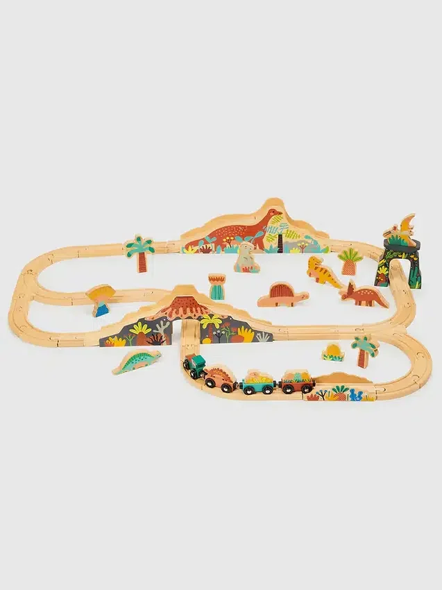 Juego de tren de dinosaurios «El mundo perdido»
