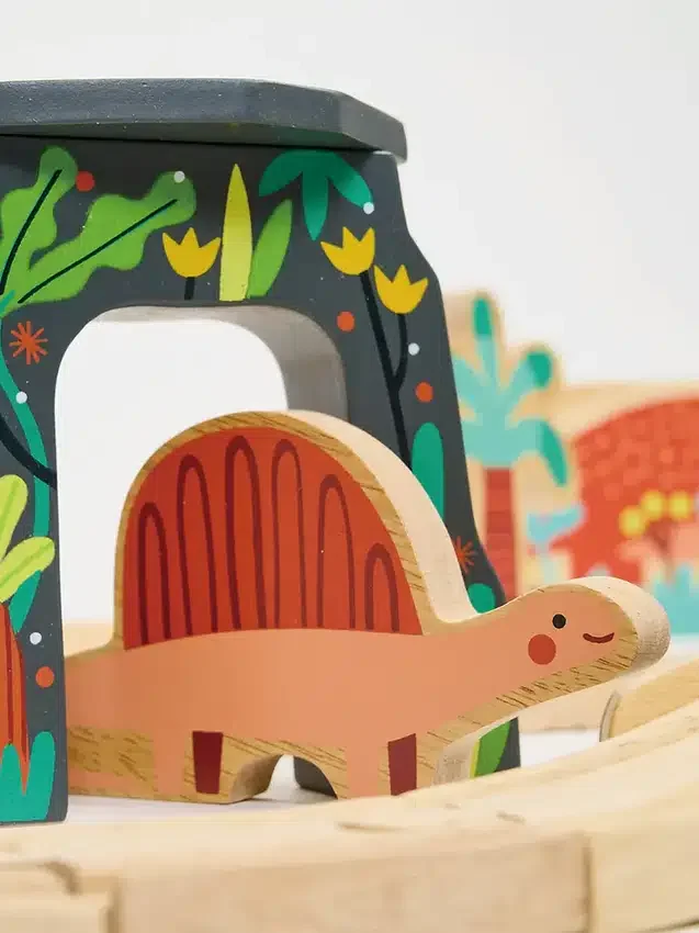 Juego de tren de dinosaurios «El mundo perdido»