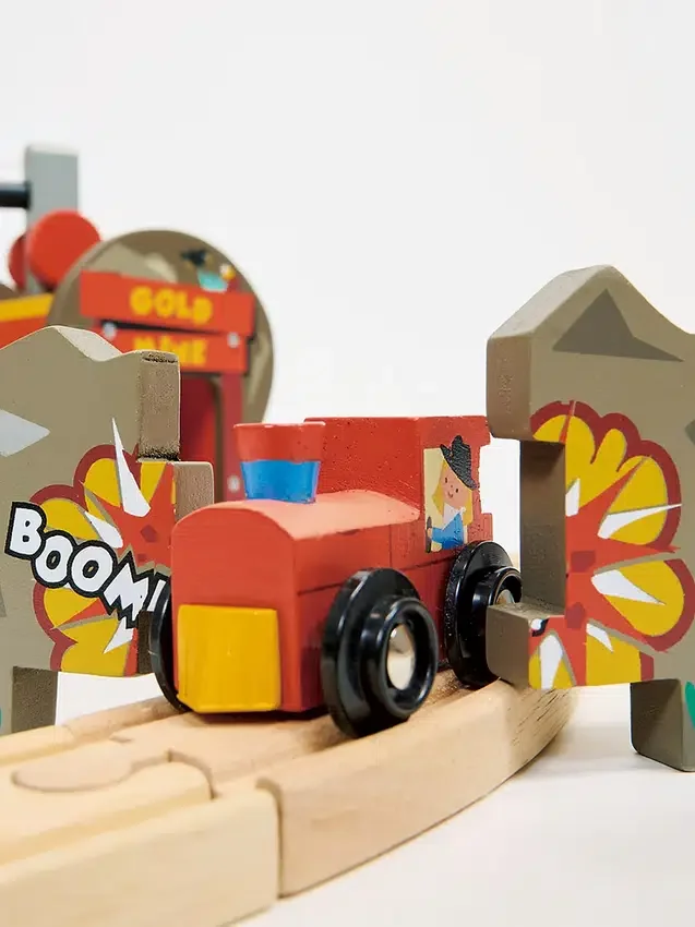 Juego de tren de la mina de oro