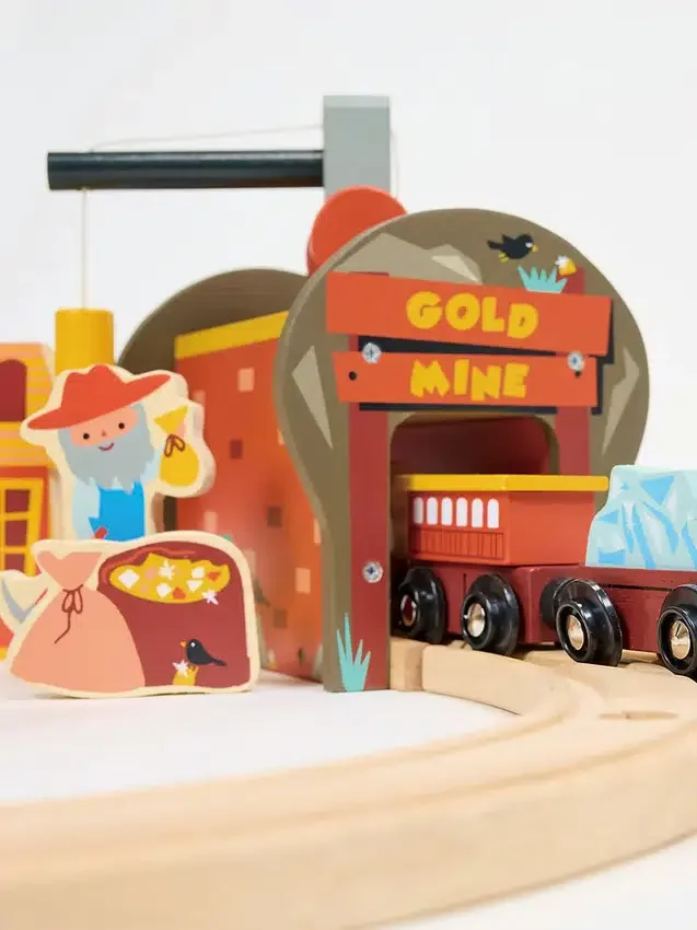 Juego de tren de la mina de oro