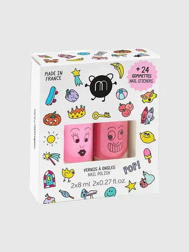 Juego Pop de esmaltes de uñas y calcomanías para uñas de Nailmatic