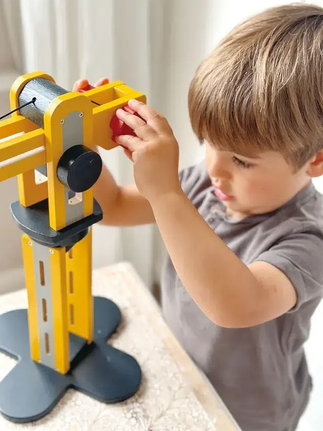 Juguete de grúa amarilla para niños pequeños «Little Builder»
