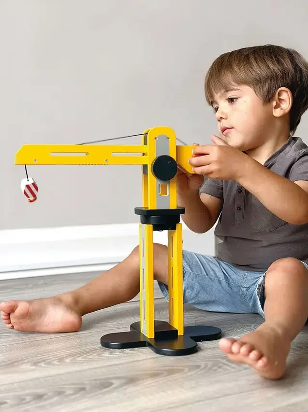 Juguete de grúa amarilla para niños pequeños «Little Builder»