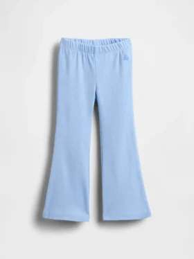Leggings acampanados con costuras acanaladas para bebés y niños, combinables