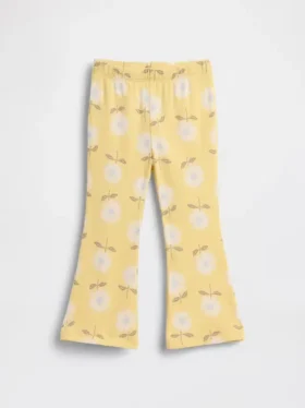Leggings acampanados con costuras acanaladas para bebés y niños, combinables