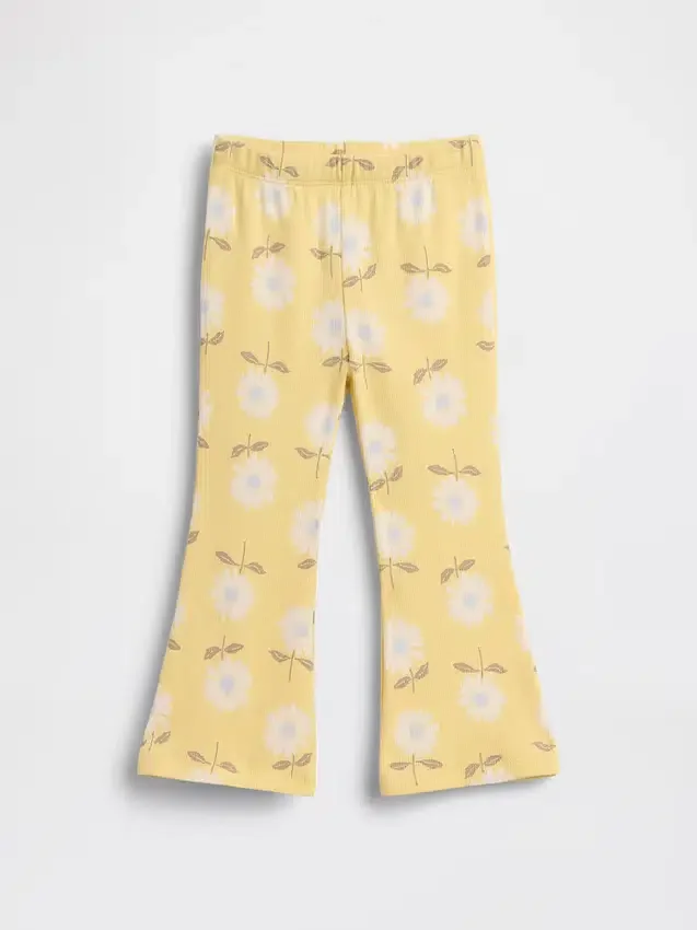 Leggings acampanados con costuras acanaladas para bebés y niños, combinables