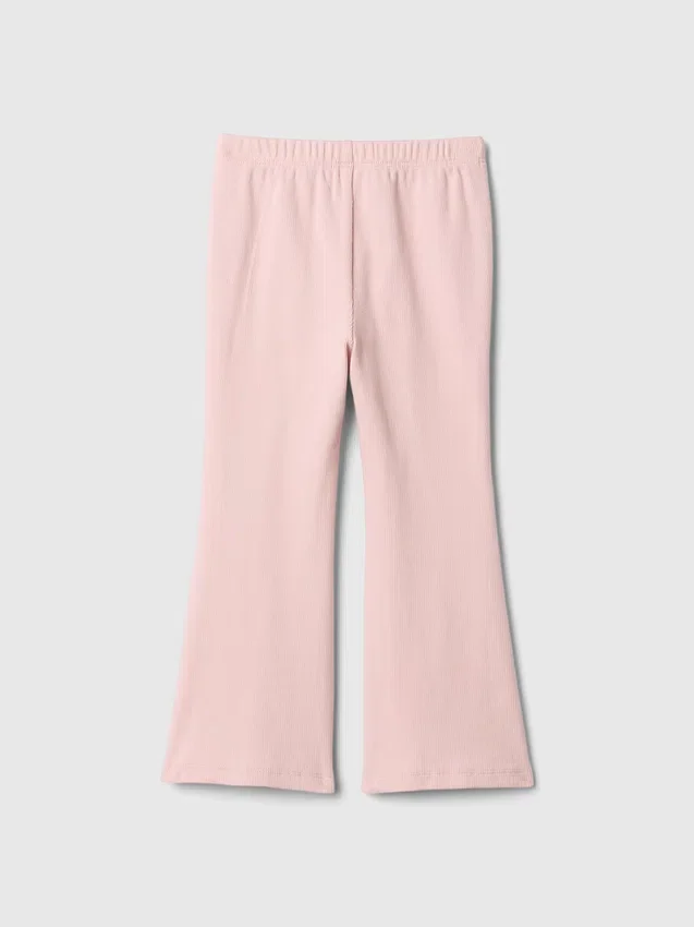 Leggings acampanados con costuras acanaladas para bebés y niños, combinables