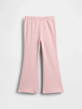 Leggings acampanados con costuras acanaladas para bebés y niños, combinables