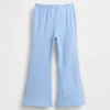 Leggings acampanados con costuras acanaladas para bebés y niños, combinables